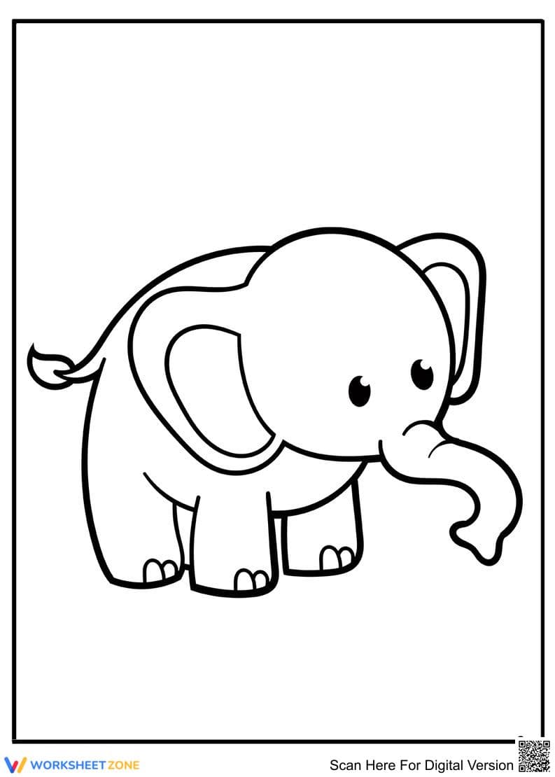 Cute Little Elephant Creative Fun - Page 1