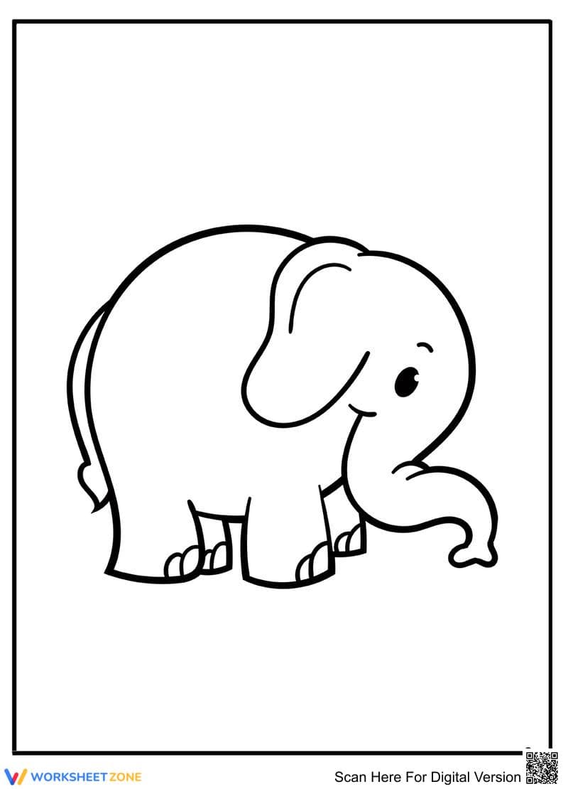Little Elephant Creative Art Page - Page 1