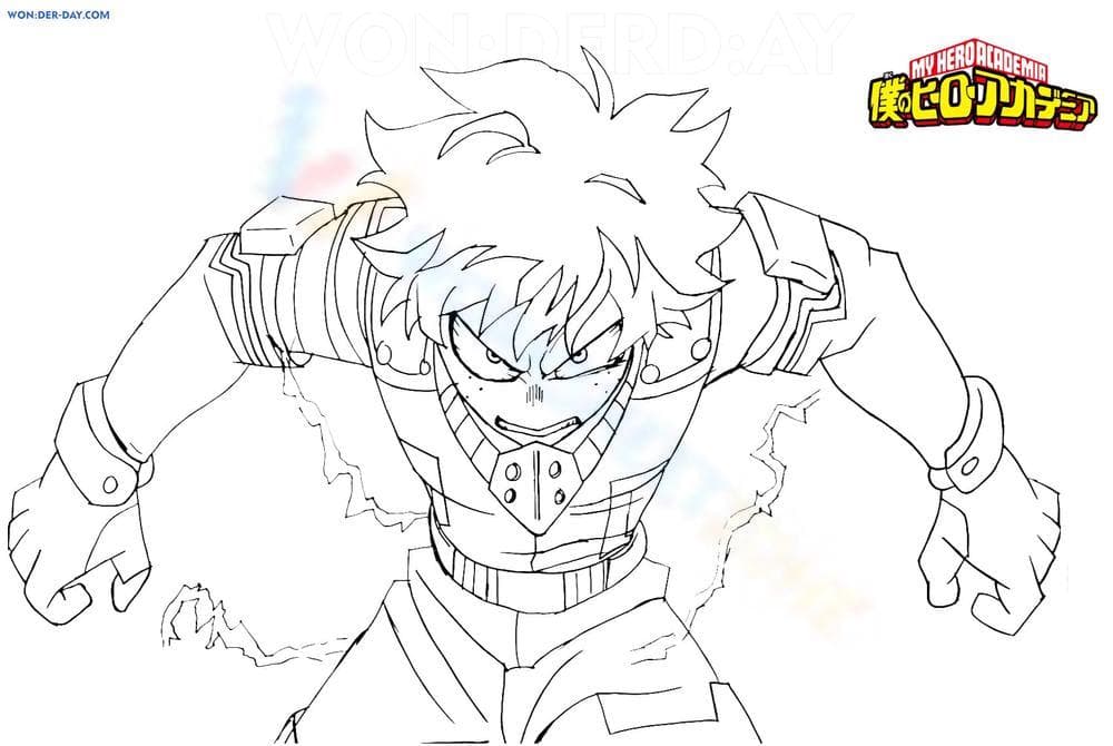 My Hero Academia Coloring Page | Izuku Midoriya - Page 1