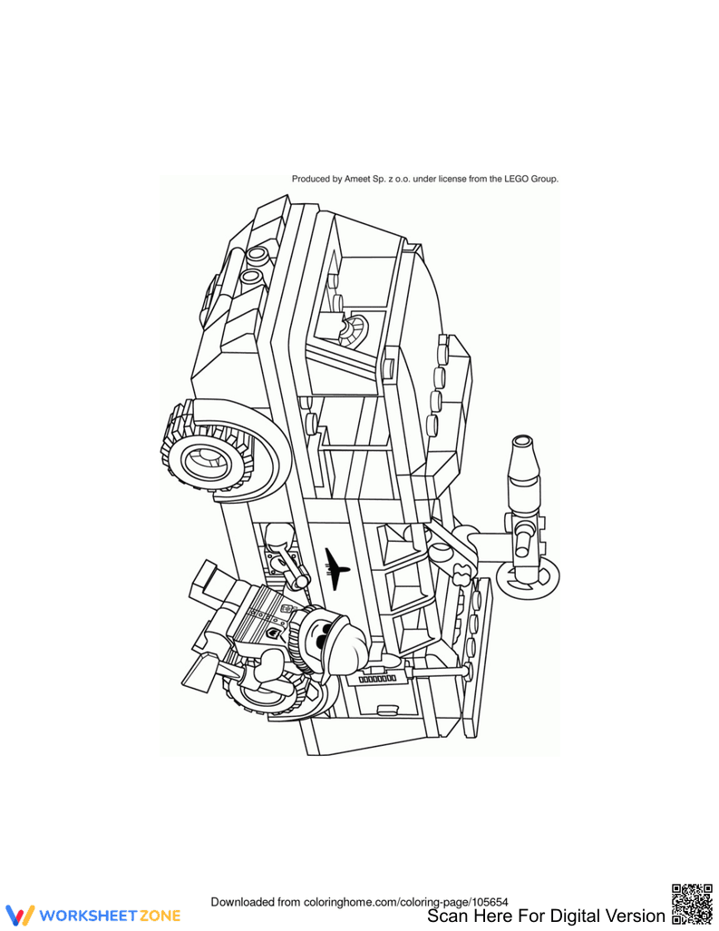 Lego and the Truck Creative Worksheet - Page 1