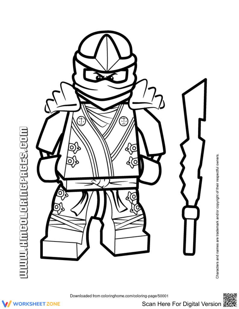 Lego Ninjago Kai Creative Worksheet - Page 1