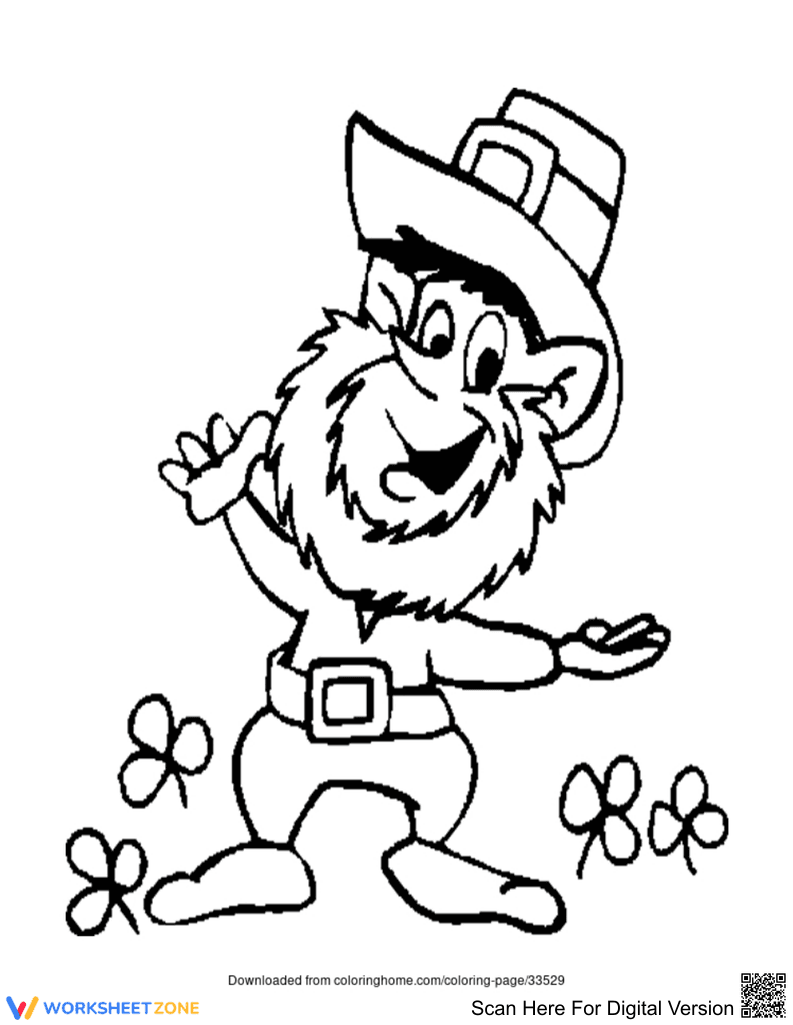 Delighted Leprechaun-Themed Worksheet - Page 1