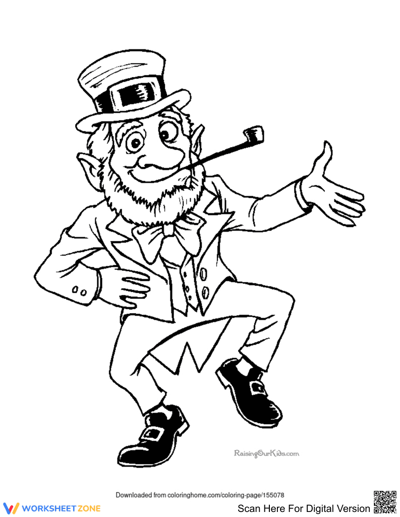 Happy Leprechaun-Themed Activity Worksheet - Page 1