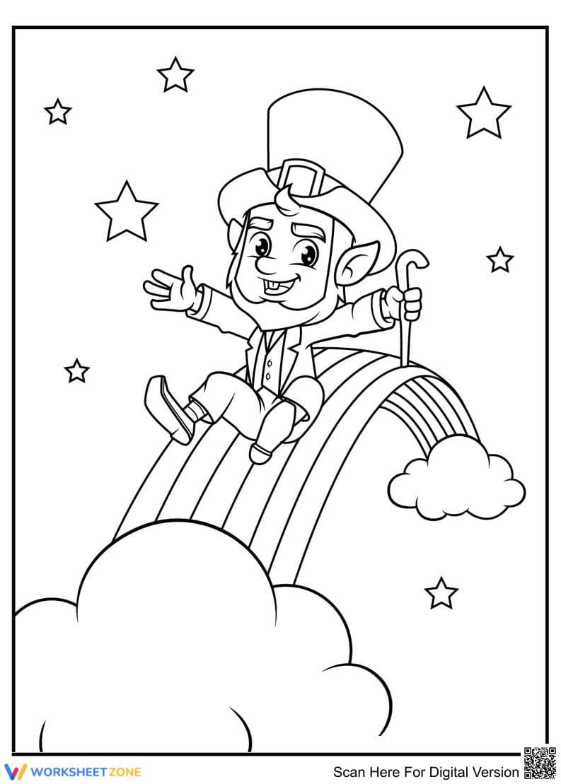 Printable Leprechaun Coloring Page | Grade K-5 Ready - Page 1