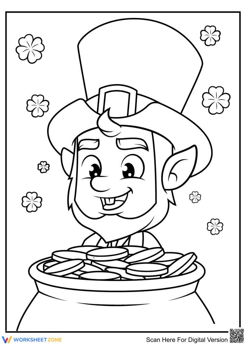 Leprechaun Coloring Page | Essential Grade K-5 Printable - Page 1