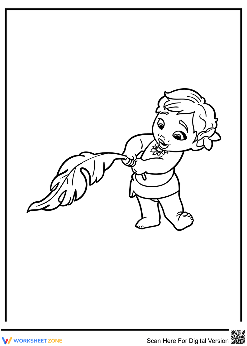 Little Moana Worksheet - Page 1
