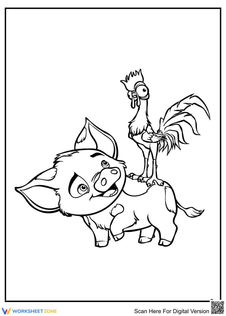 Hei Hei from Moana Worksheet - Page 1