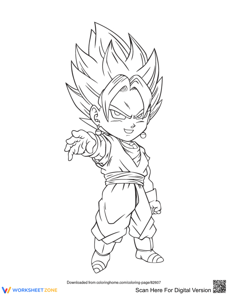 Goku Character Portrait Worksheet - Page 1