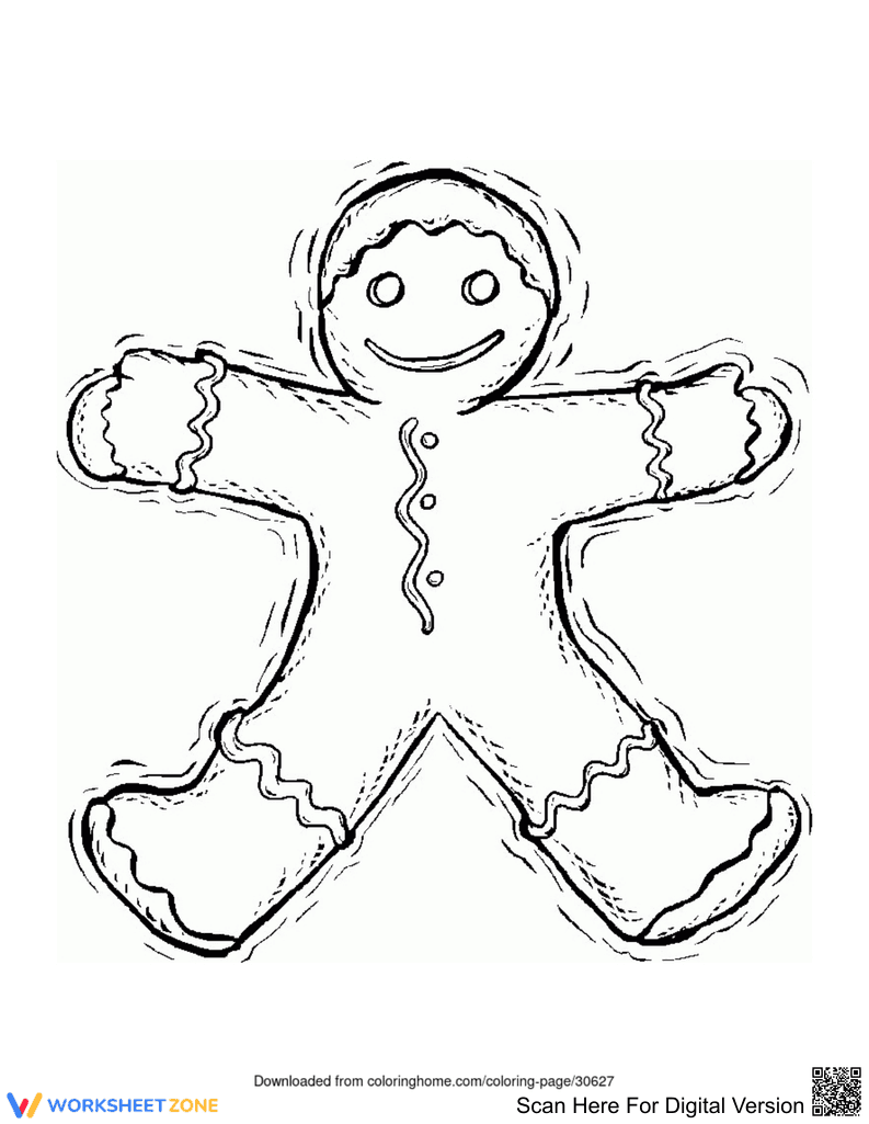 Smiling Gingerbread Man: A Festive Treat - Page 1