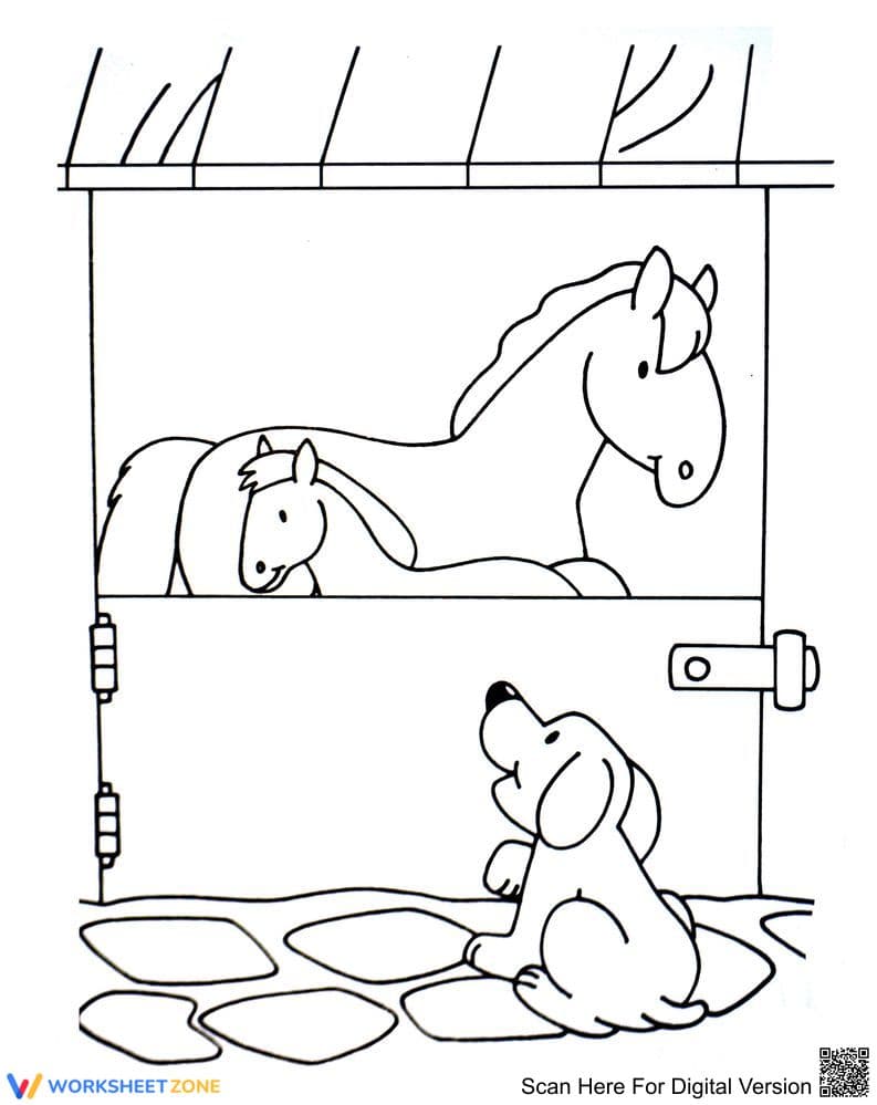 Farm Animals Coloring Page | Essential Grade K-2 Ready - Page 1
