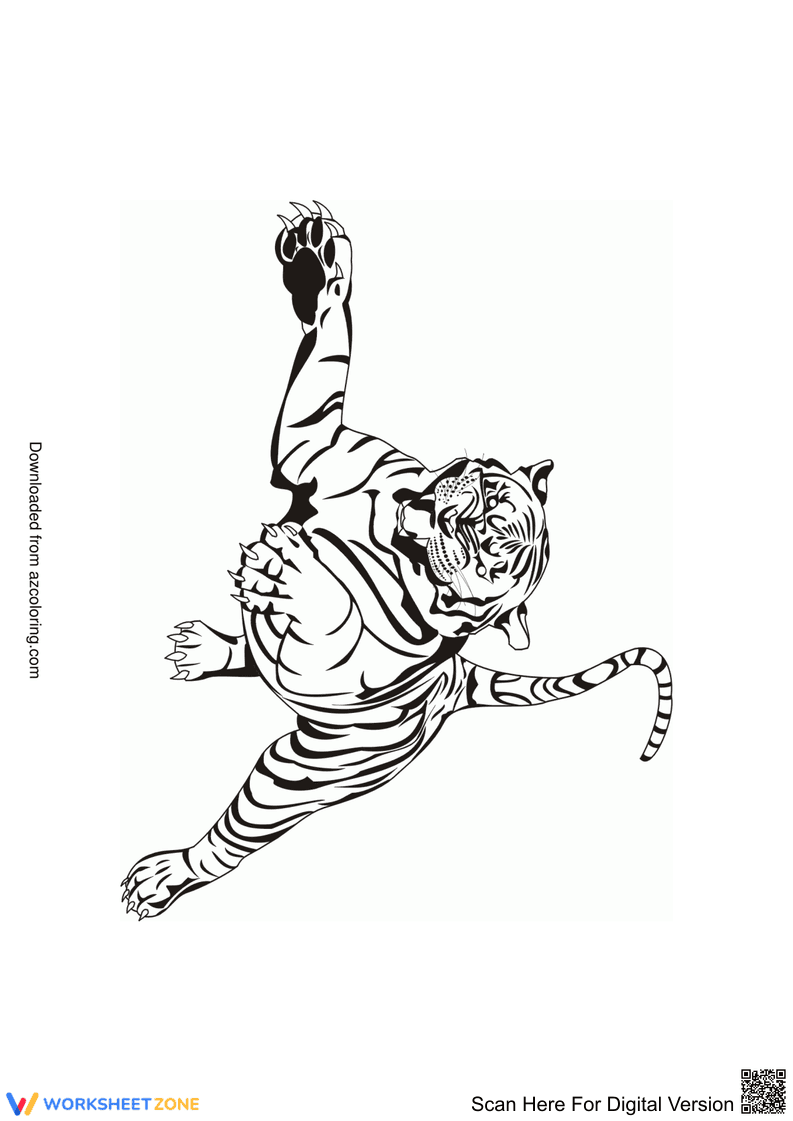 Express Emotions with Angry Tiger Worksheet - Page 1