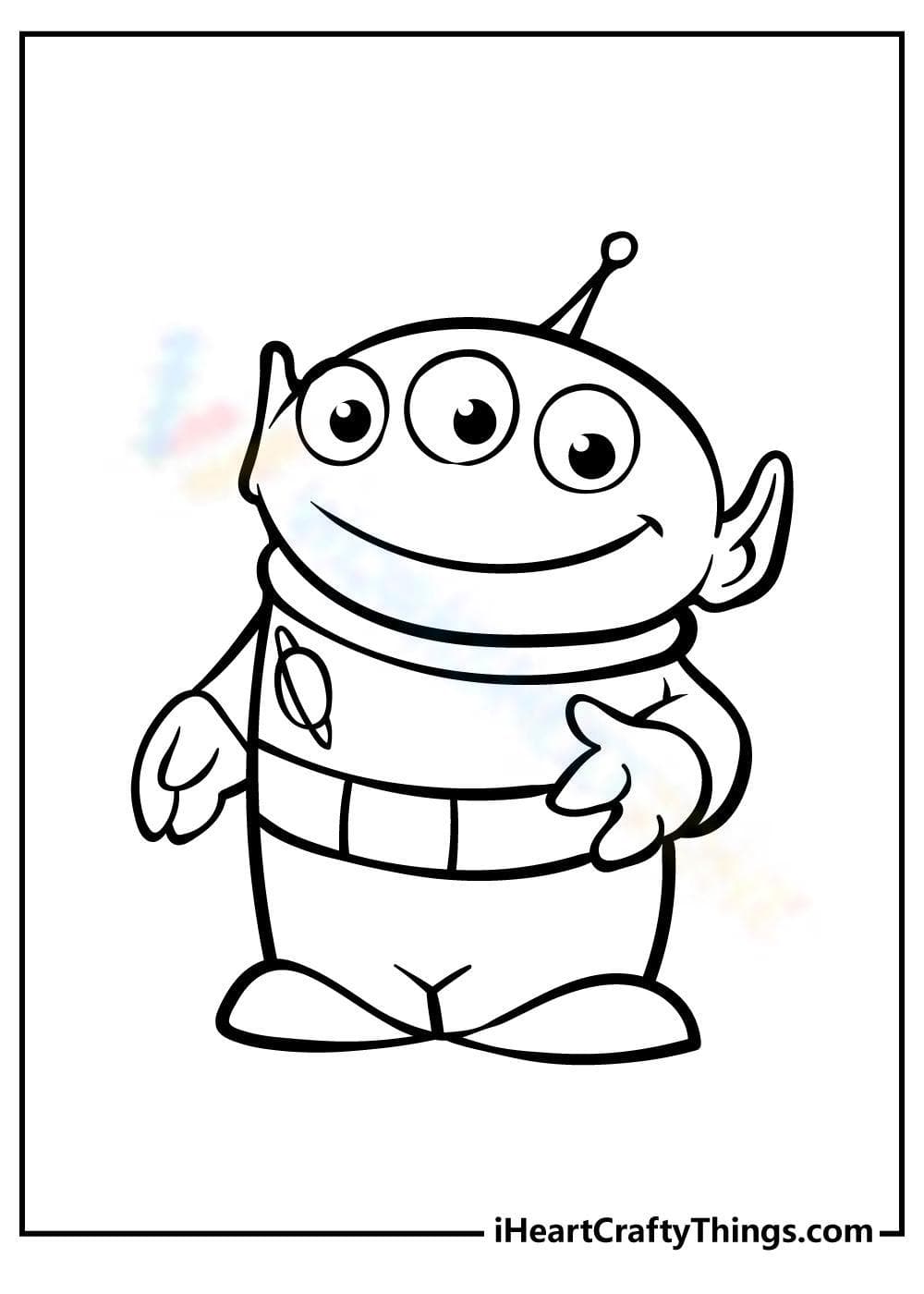 Adorable Alien Character Worksheet - Page 1
