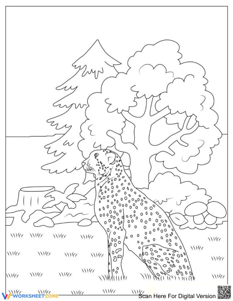 Cheetah in the Forest: Wildlife Habitat - Page 1