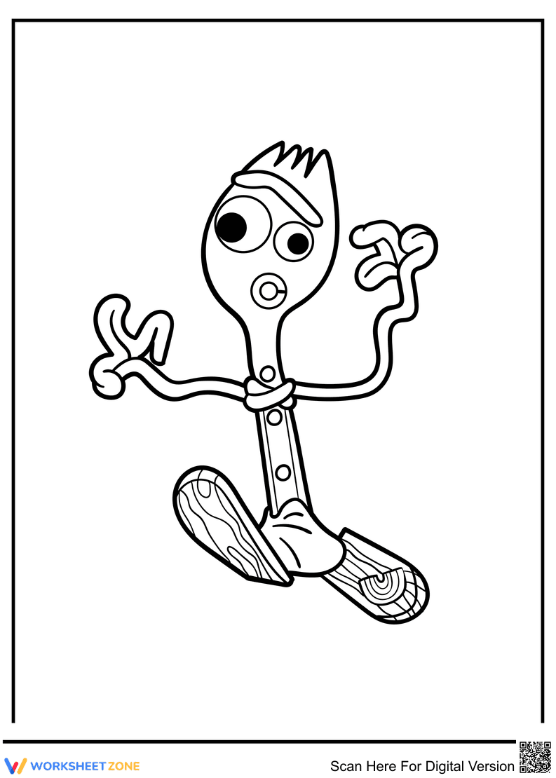 Toy Story Forky Worksheet - Page 1