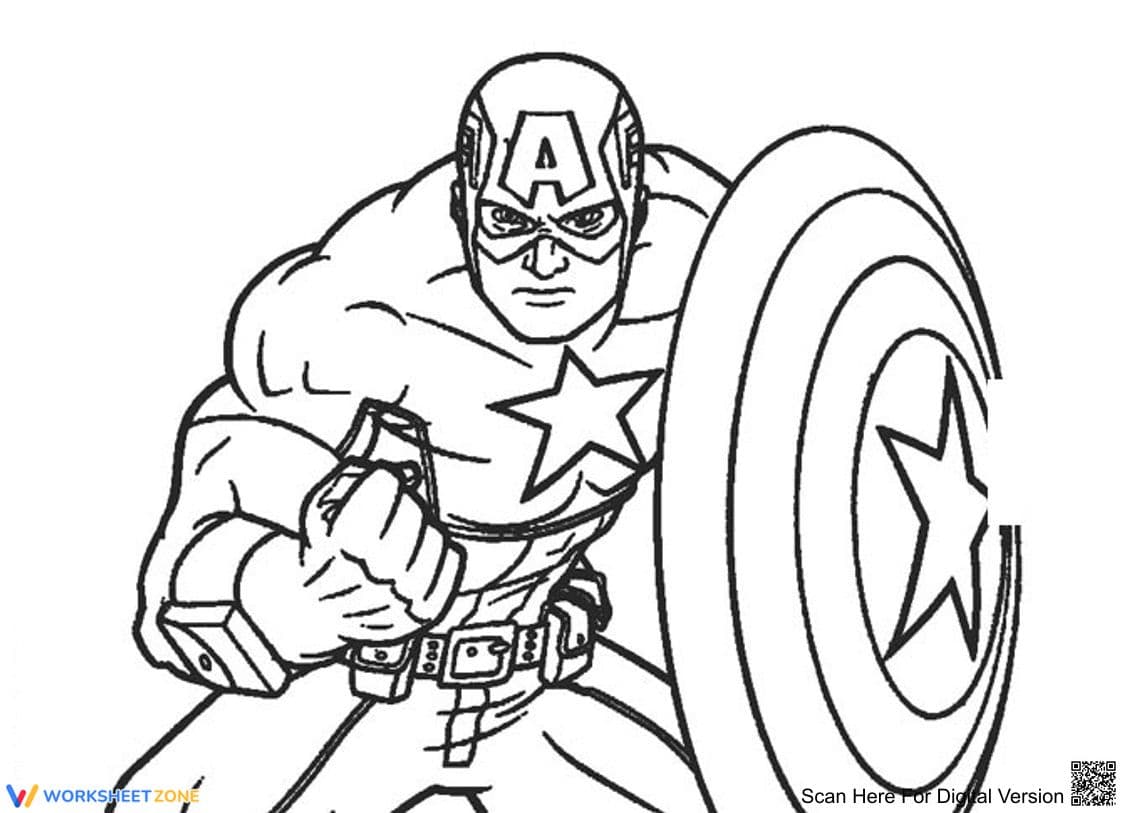 Brave Captain America Worksheet - Page 1