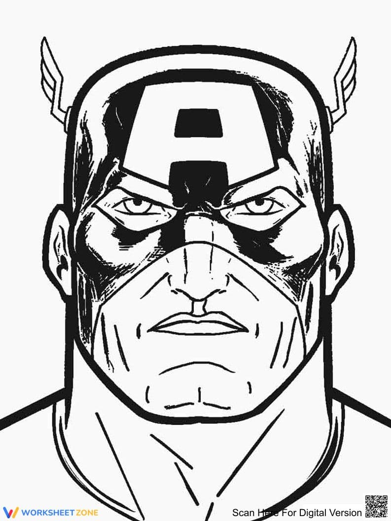Cool Captain America Scene Worksheet - Page 1