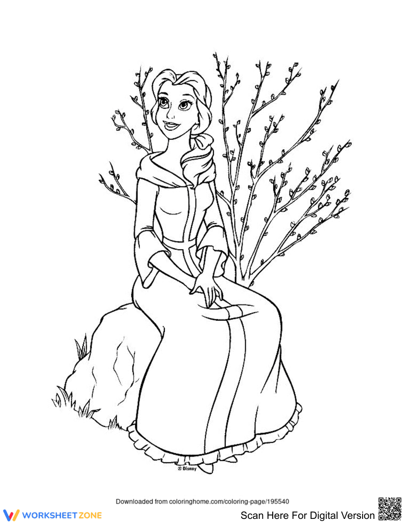 Beautiful Belle Coloring Page | Essential Grade K-5 - Page 1