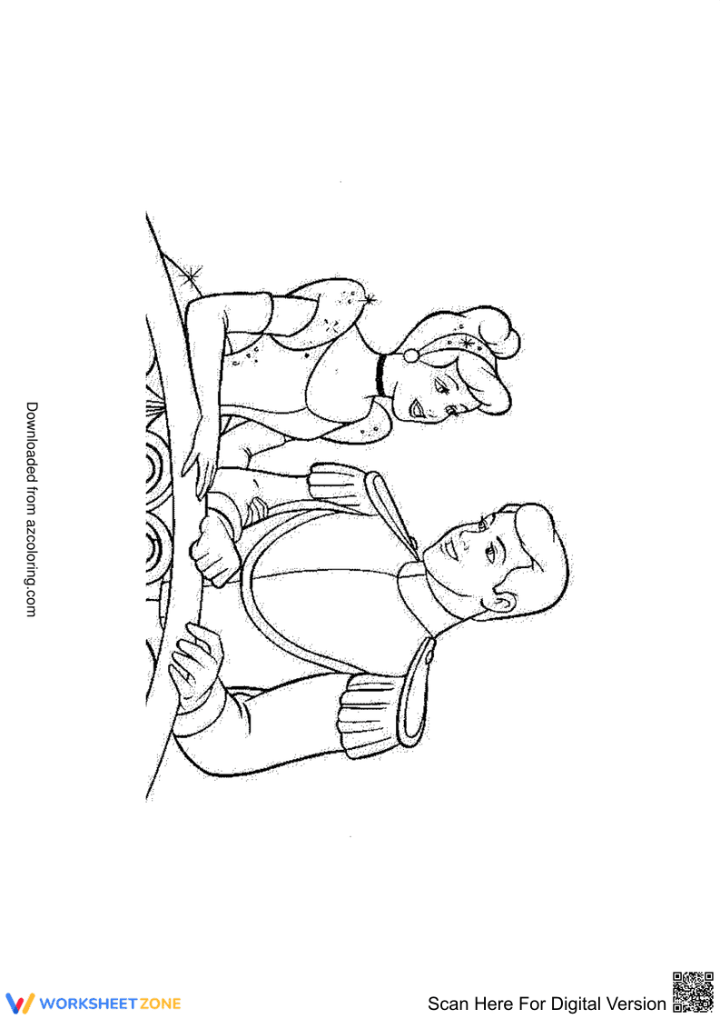 Cinderella Coloring Page | Essential Grade K-2 Printable - Page 1