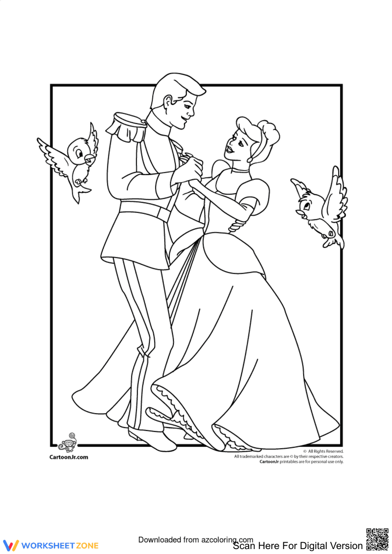 Cinderella and Prince Charming Worksheet - Page 1