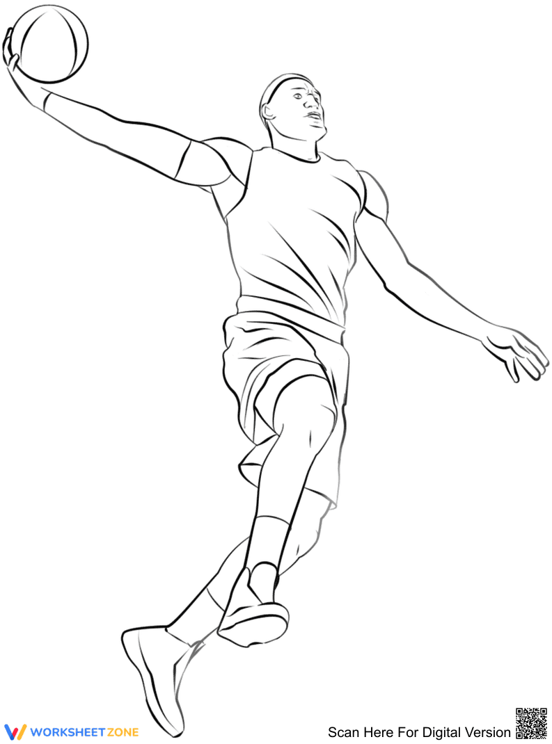 Professional Basketball Player Worksheet - Page 1