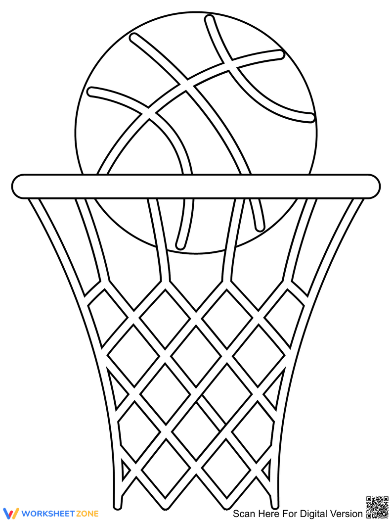 Basketball Rim Sports Worksheet - Page 1