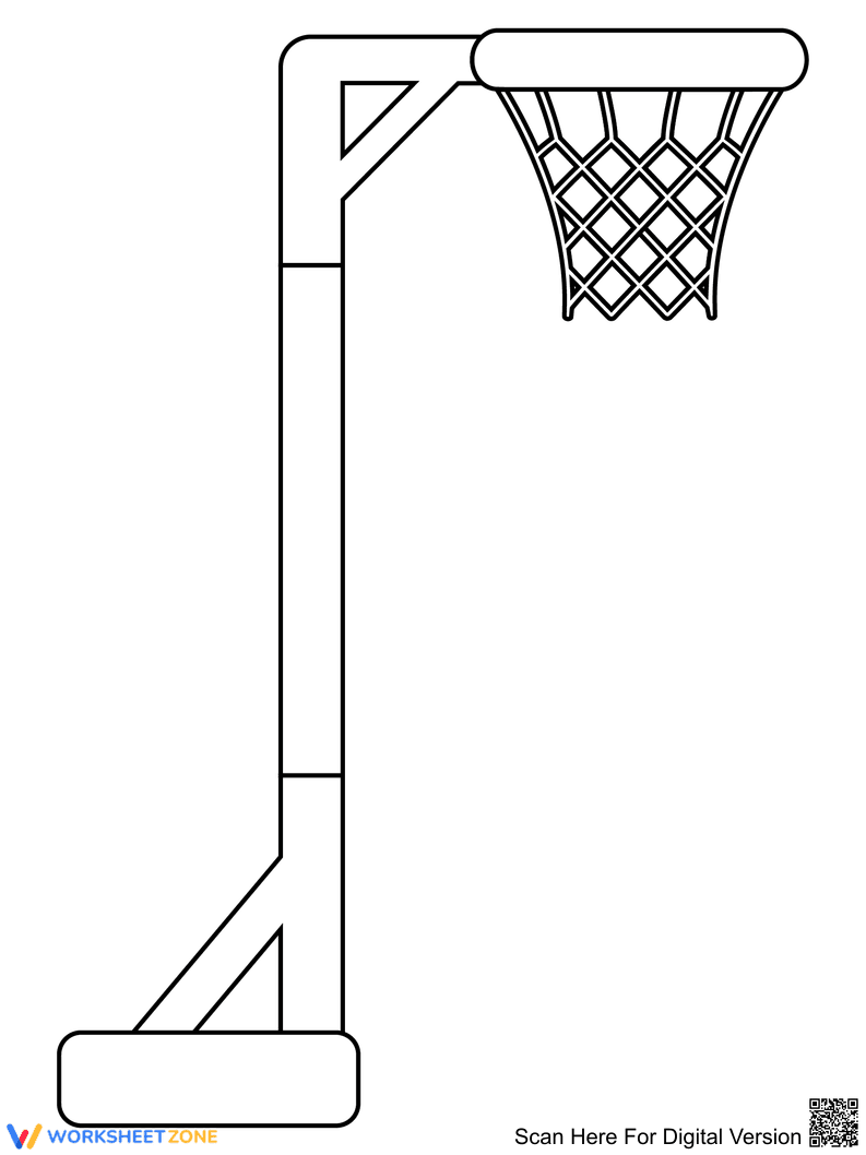 Netball Post Sports Worksheet - Page 1