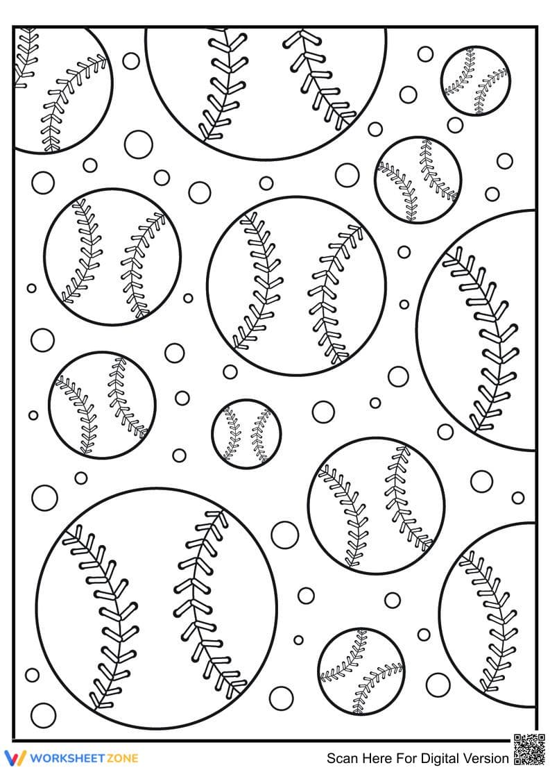 Printable Baseball Coloring Page | Grade K-2 Art - Page 1
