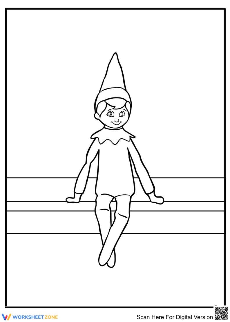 Elf on the Shelf Festive Worksheet - Page 1