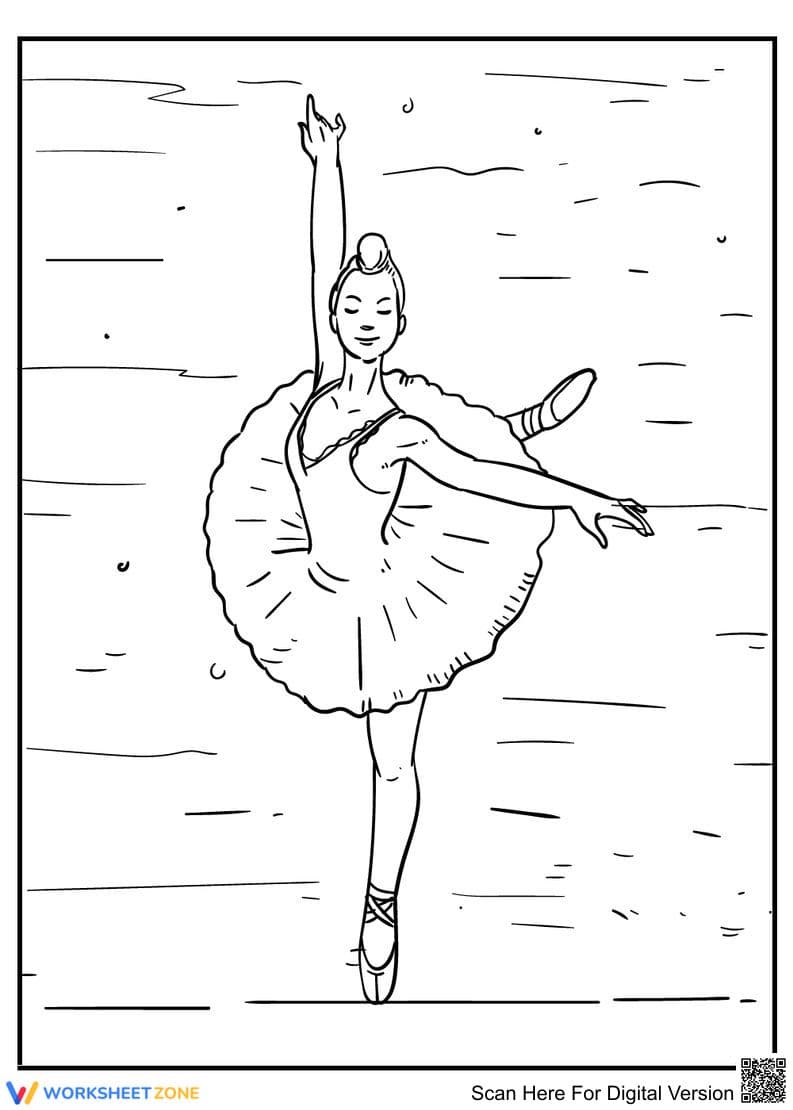 Skillful Ballet Dancer — Printable No-Prep Worksheet - Page 1