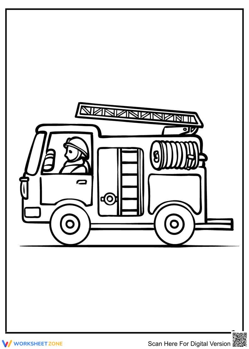 Fire Truck Photo Worksheet - Page 1