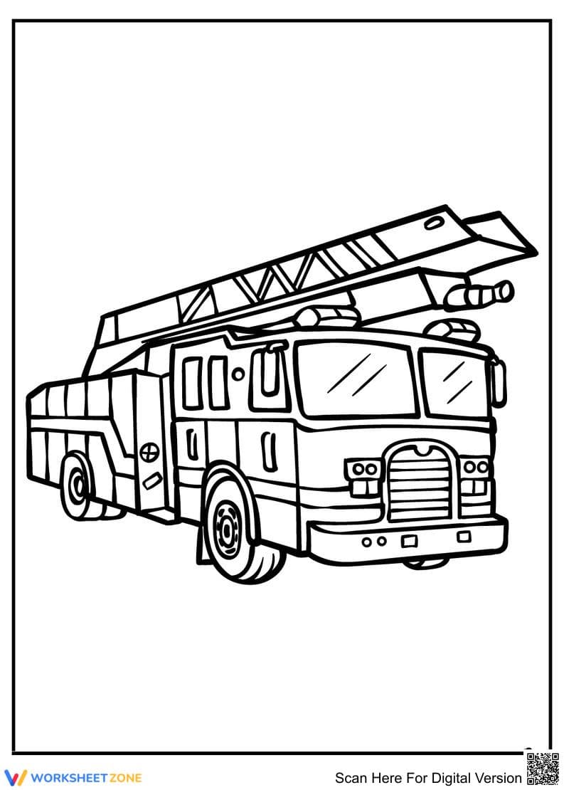 Cool Fire Truck Educational Page - Page 1