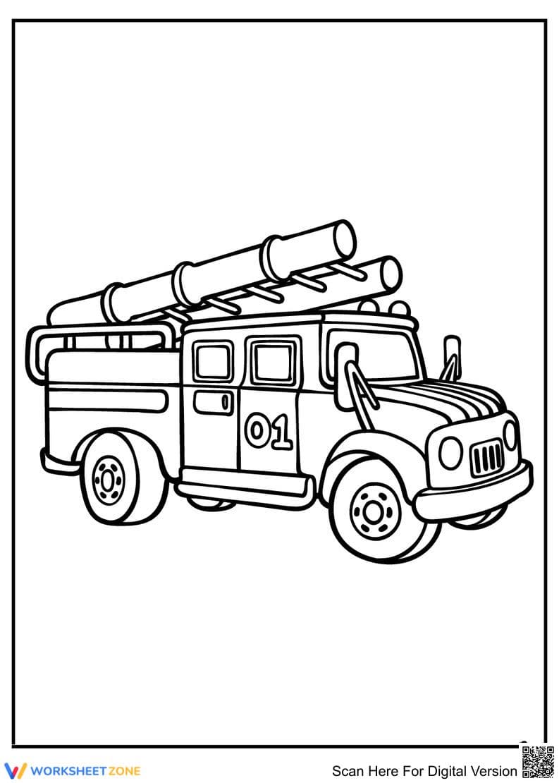 Fire Truck 01 Learning Page - Page 1