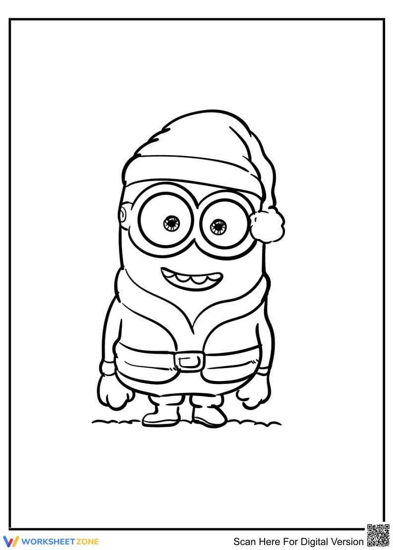 Santa Minion Holiday Learning Sheet - Page 1