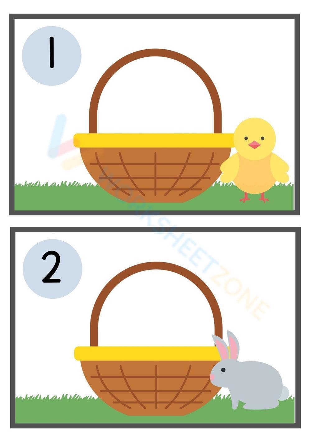 Easter Egg Counting Worksheet - Page 1