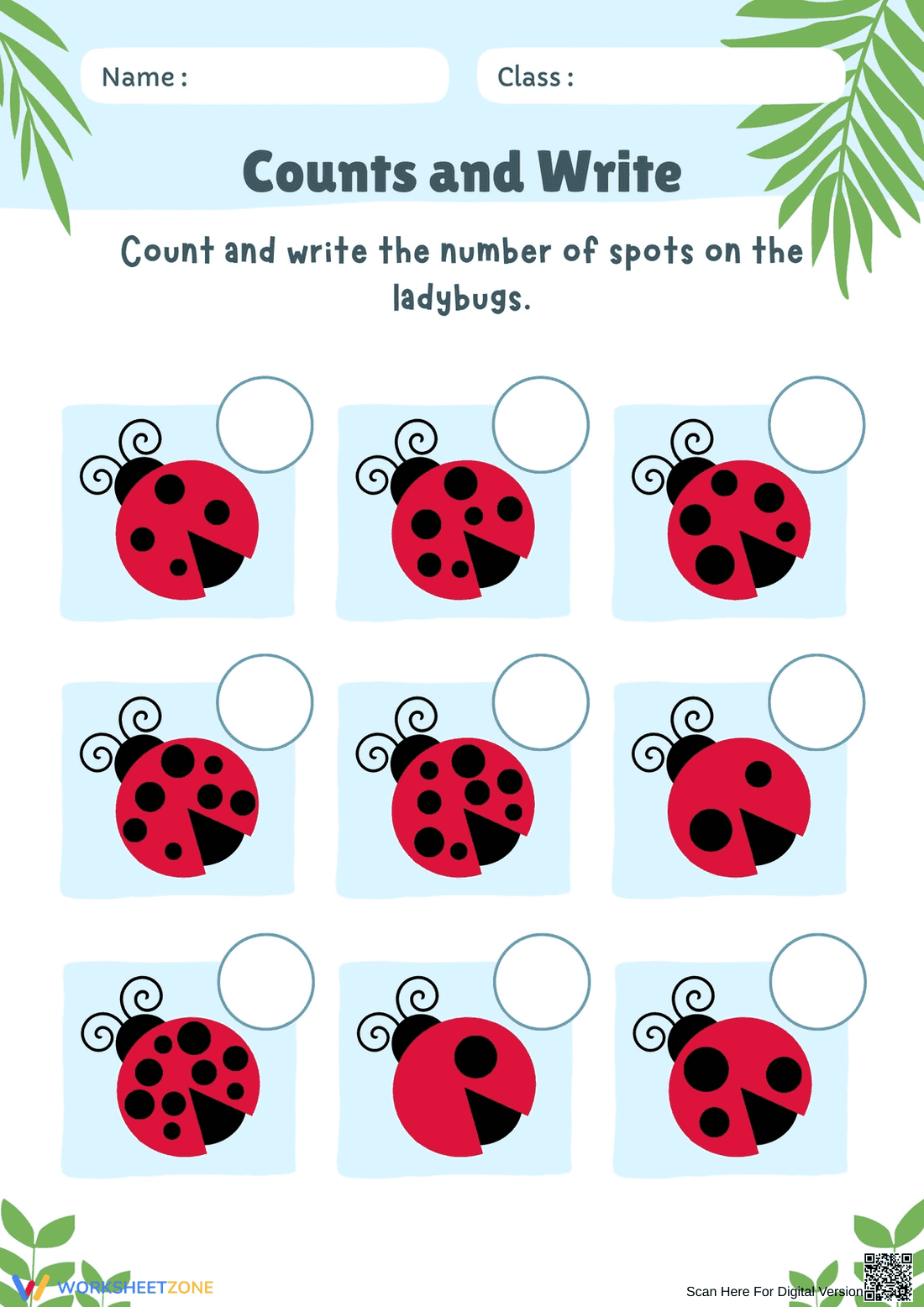 Count and Write Number Activity - Page 1