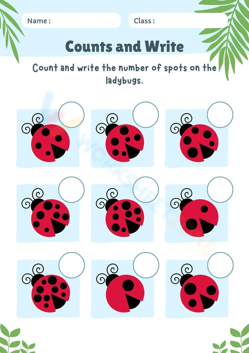 Count and Write Number Activity - Page 1