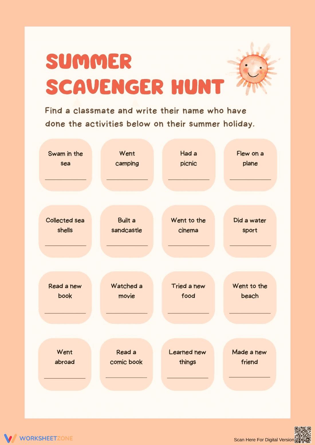 Back to School Scavenger Hunt Game - Page 1