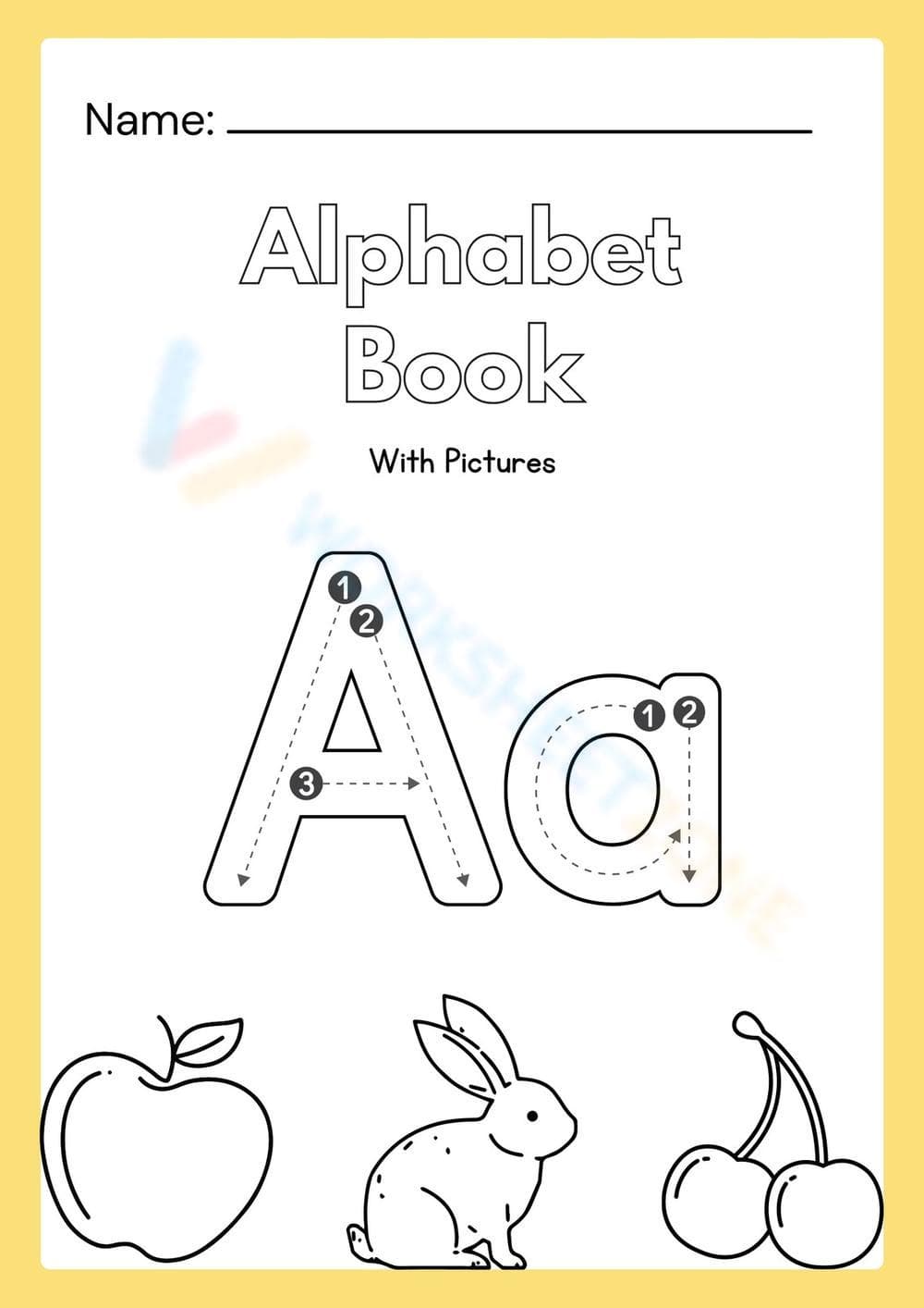 Printable Alphabet Book A-Z Writing | Grade K ELA - Page 1