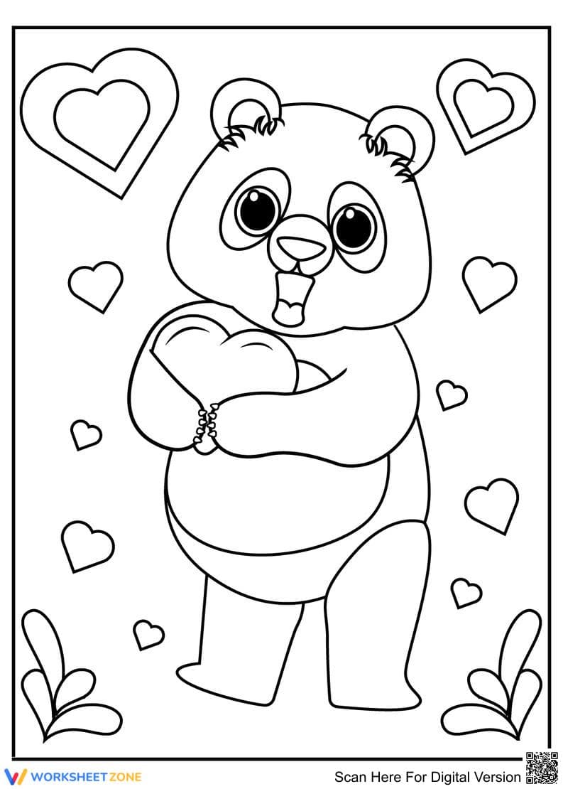 Explore Animals with a Cute Panda Worksheet! - Page 1