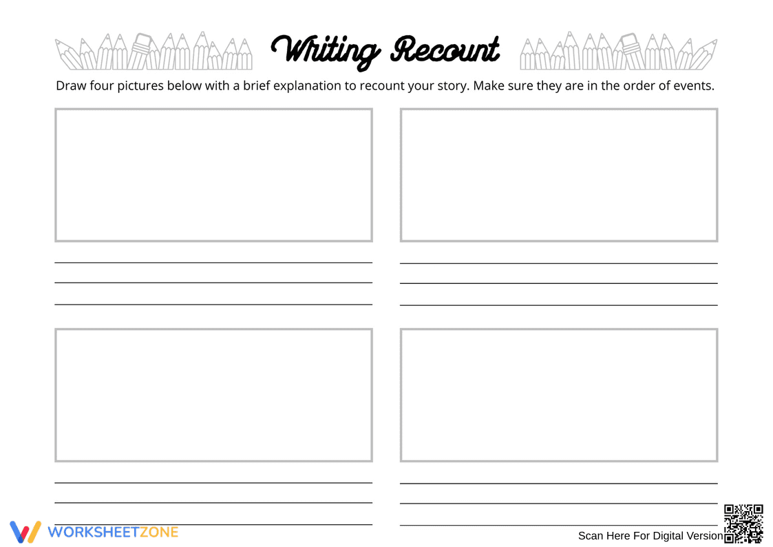 Writing Recount Worksheet | Grade 1 Essential - Page 1