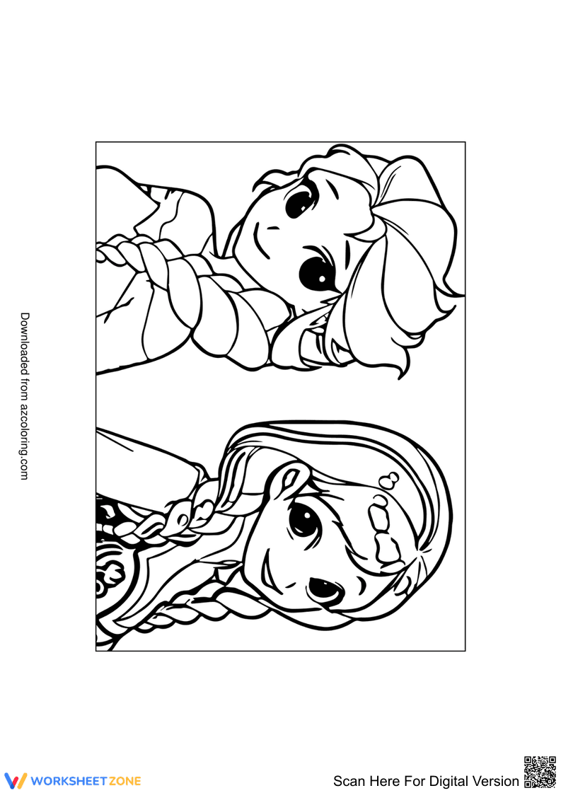 Little Princesses Coloring Page - Page 1