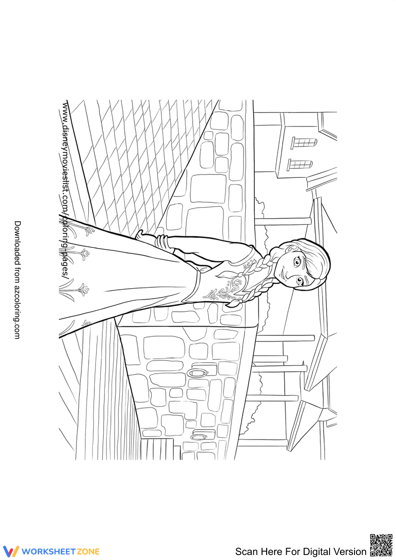 Stunning Anna Coloring Page - Page 1