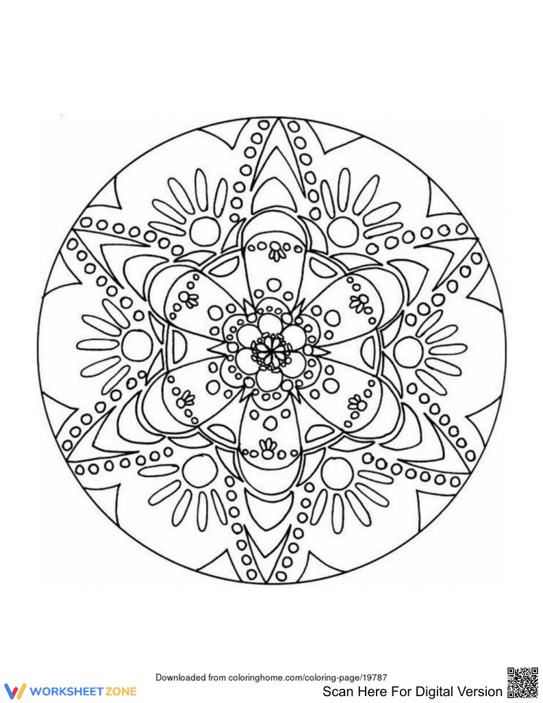Printable Mandala Coloring Page | High School Art - Page 1