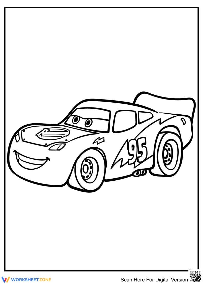 Lightning McQueen Coloring Page - Page 1