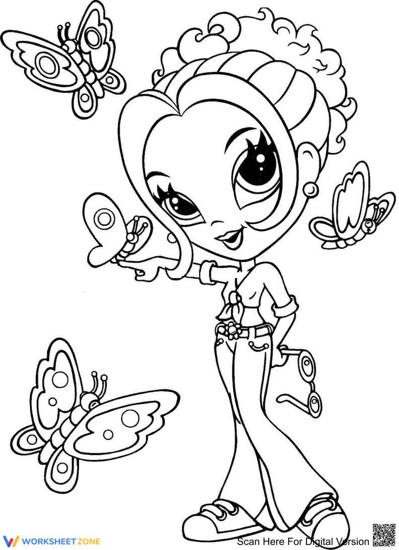 Lisa Frank Butterfly Coloring Page | Essential Printable - Page 1