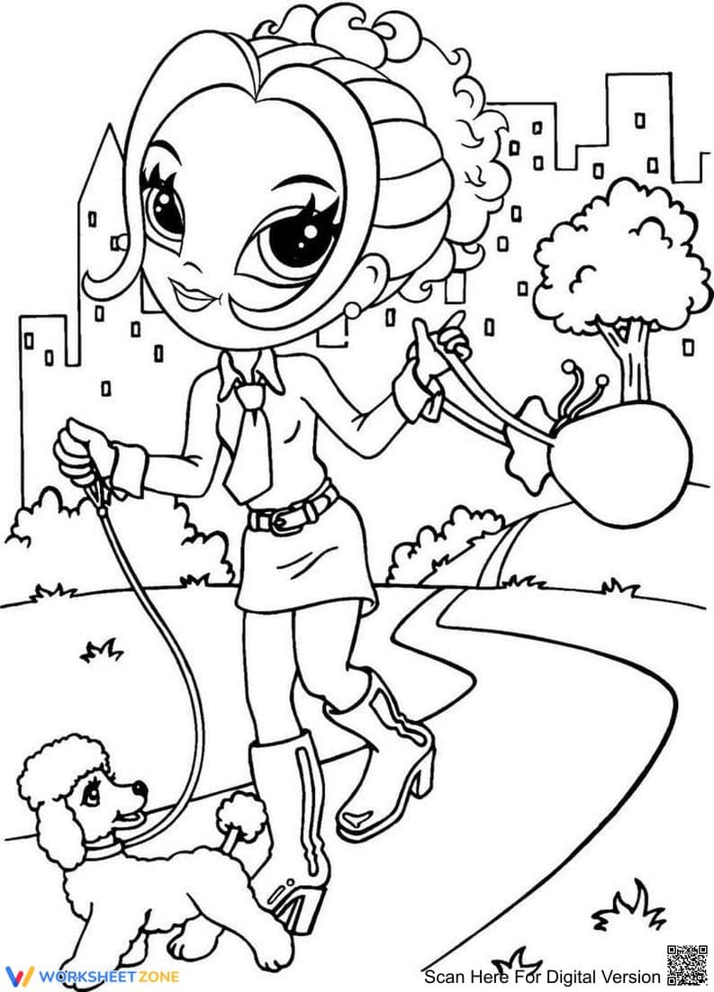 Grade K-5 Lisa Frank in the Park — Printable Worksheet - Page 1