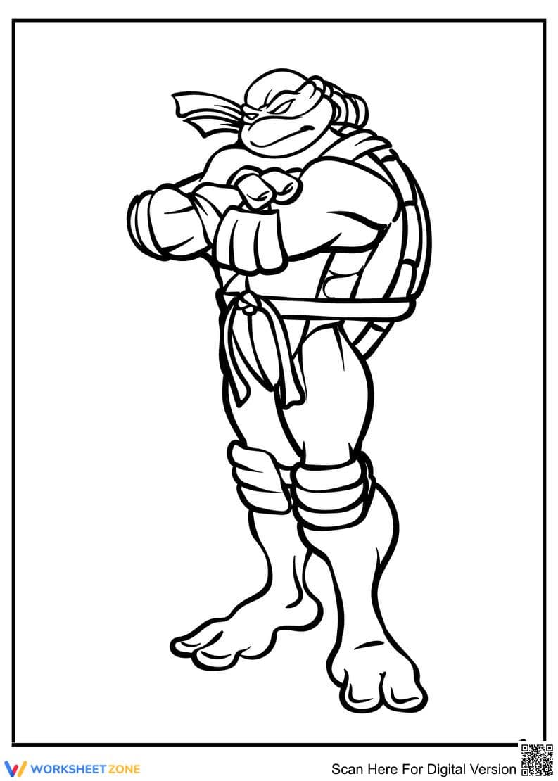 Cool Ninja Turtles Coloring Page - Page 1