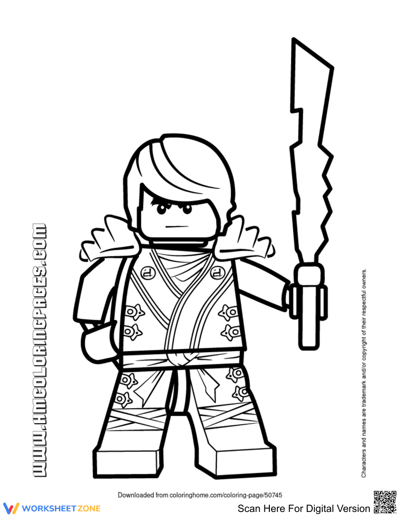 Ninjago Coloring Page | Essential Grade K-2 Printable - Page 1