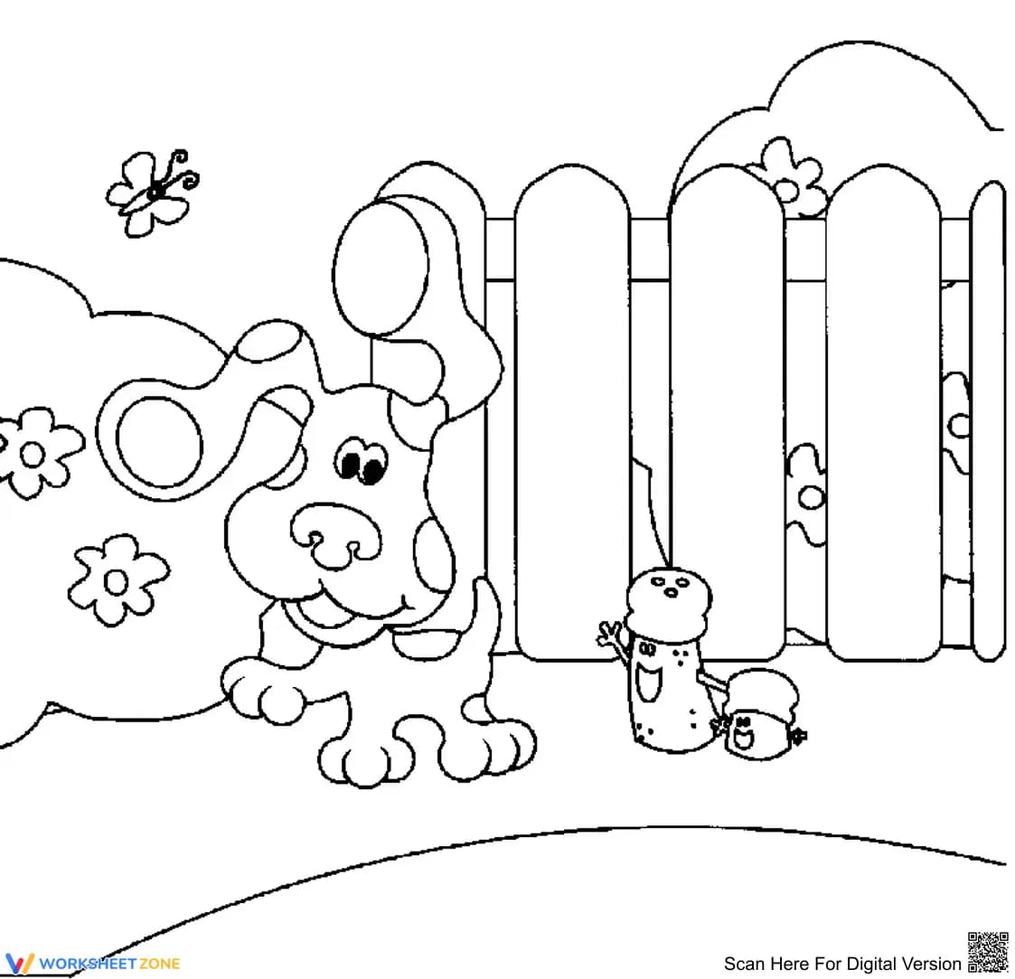Blue's Clues Coloring Page | Essential Fine Motor Practice - Page 1