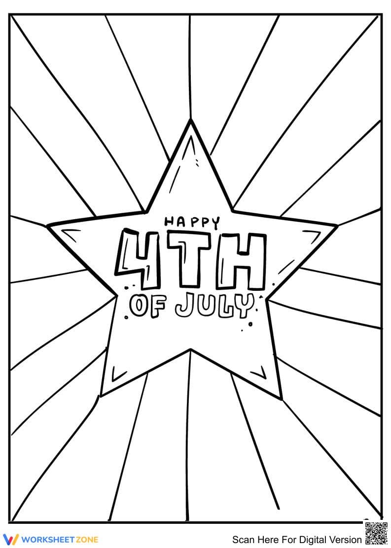 Grade K-2 4th of July — Printable No-Prep Worksheet - Page 1